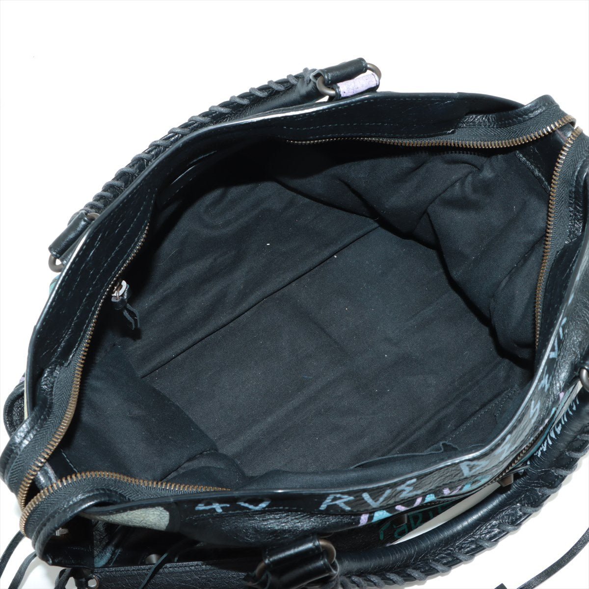 City Graffiti Leather 2way Black