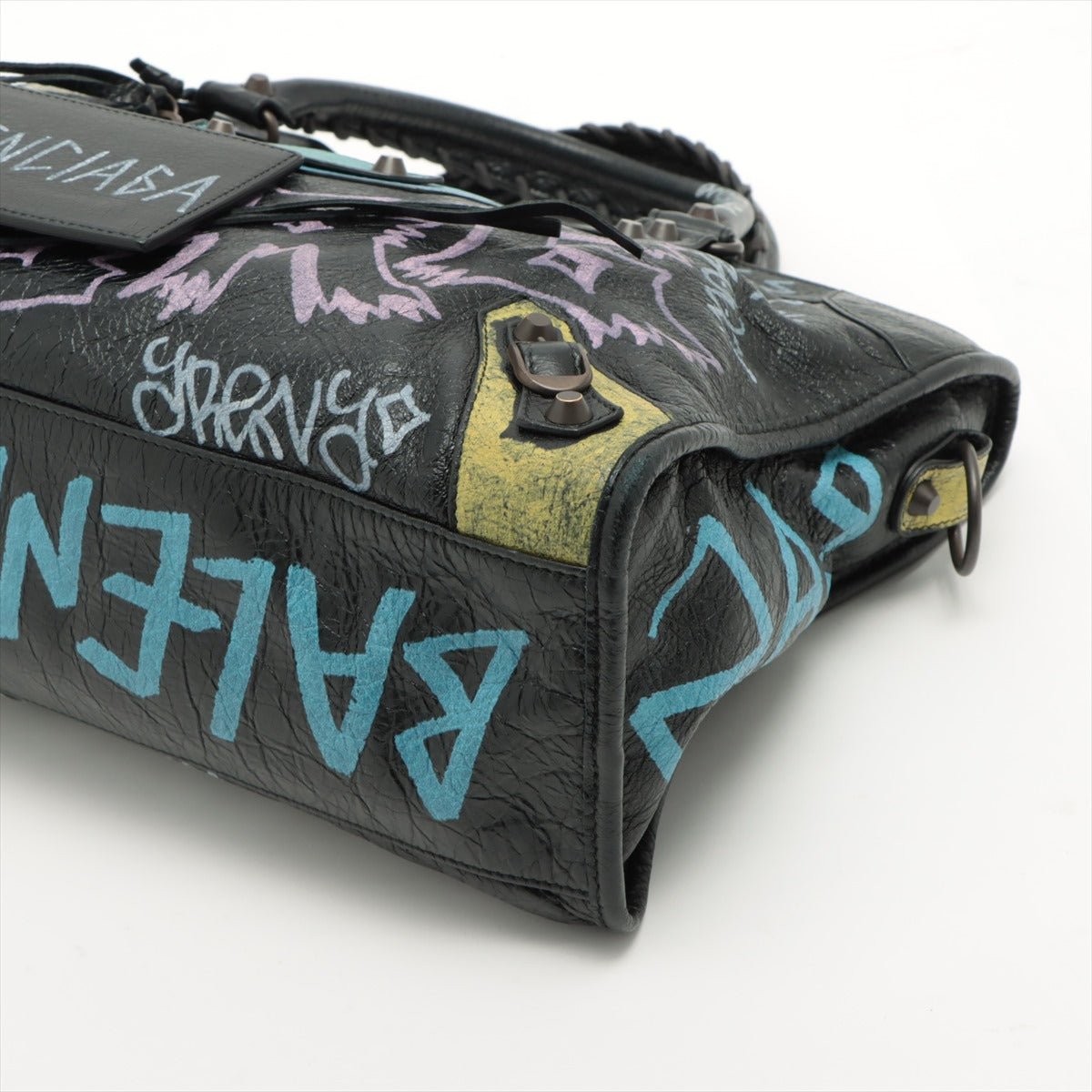 City Graffiti Leather 2way Black
