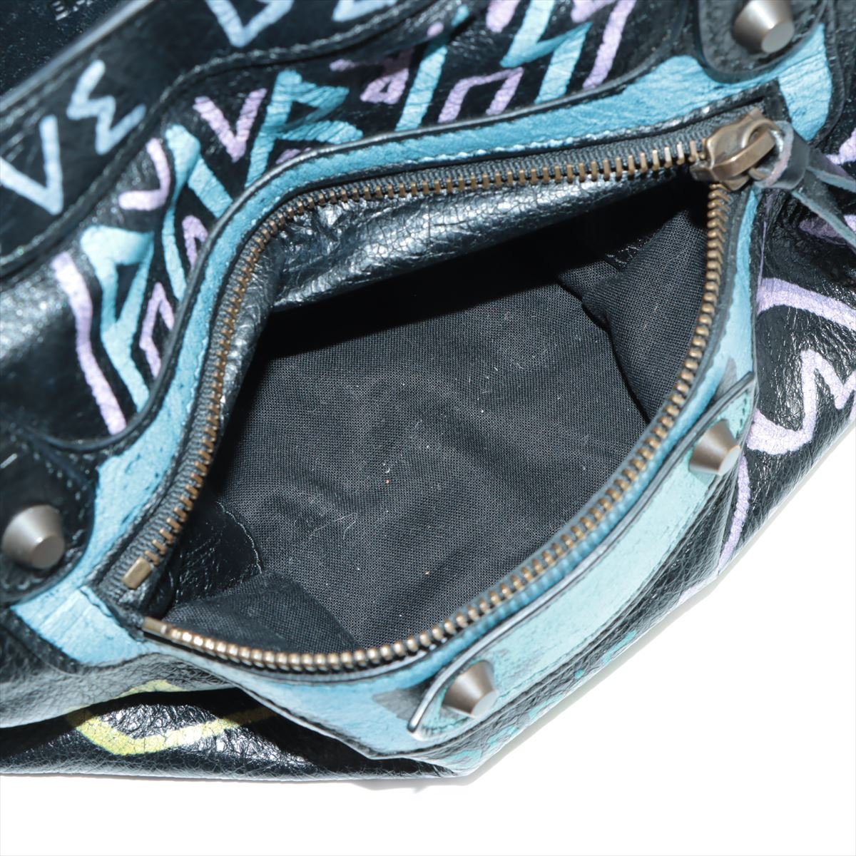 City Graffiti Leather 2way Black