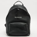 Everyday Backpack Black Leather