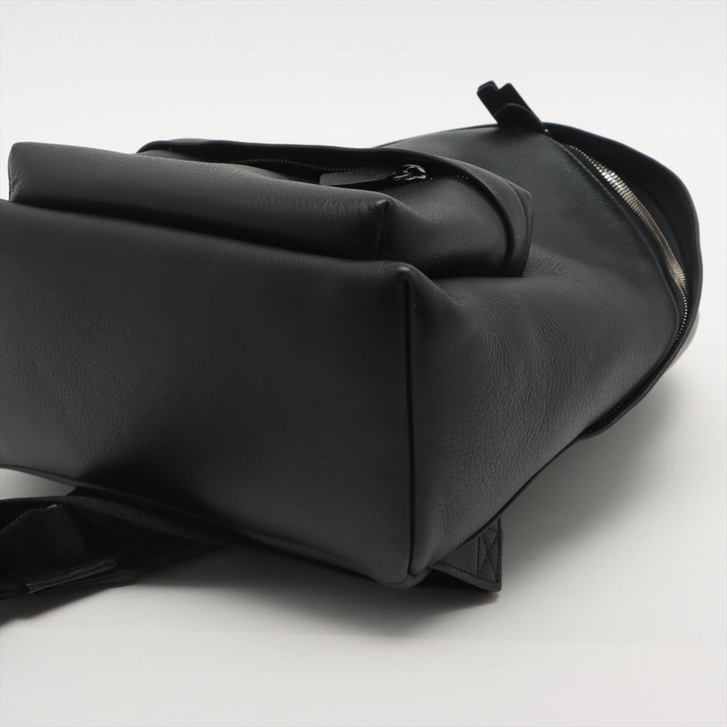 Everyday Backpack Black Leather
