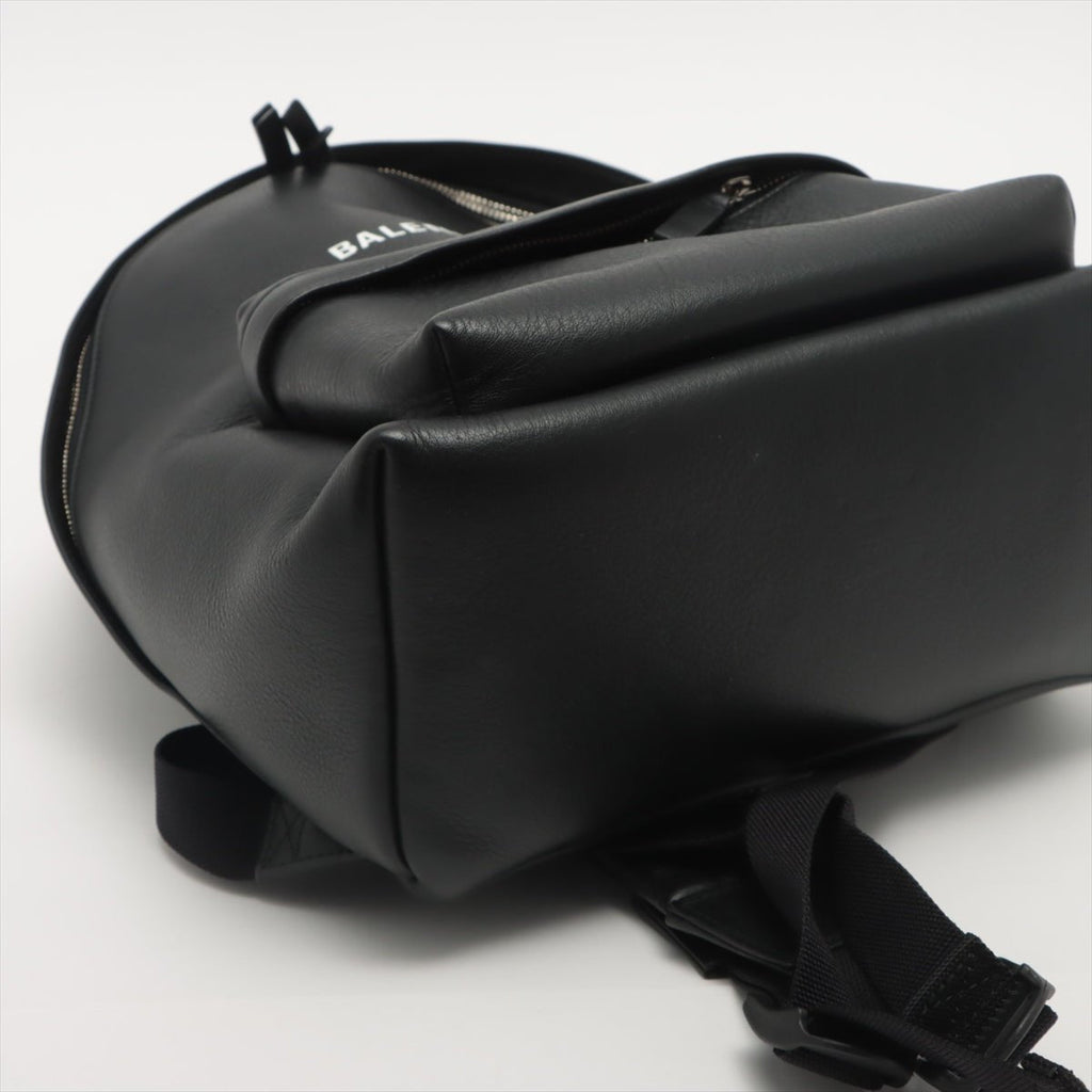 Everyday Backpack Black Leather