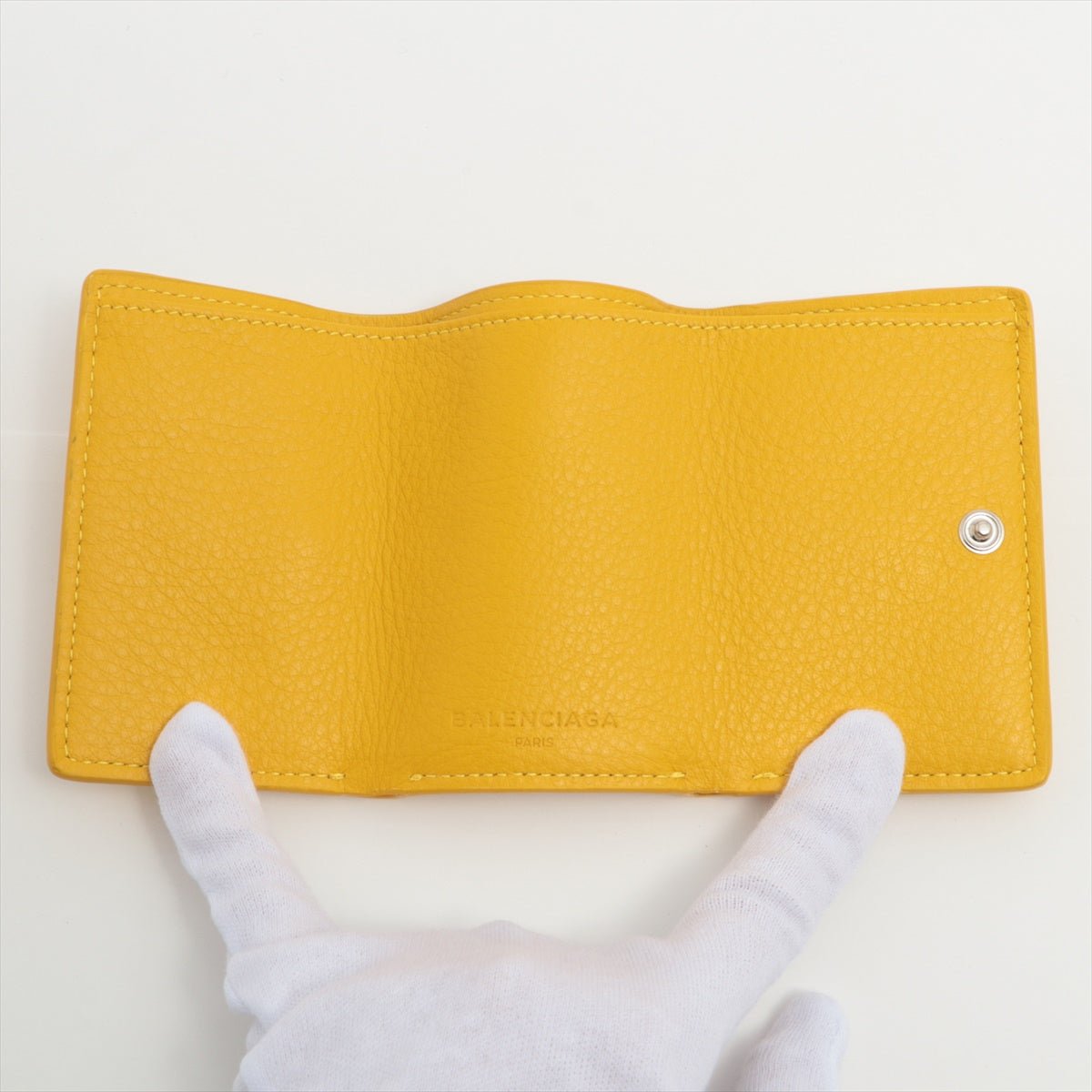 Papier Mini Wallet in Yellow Leather