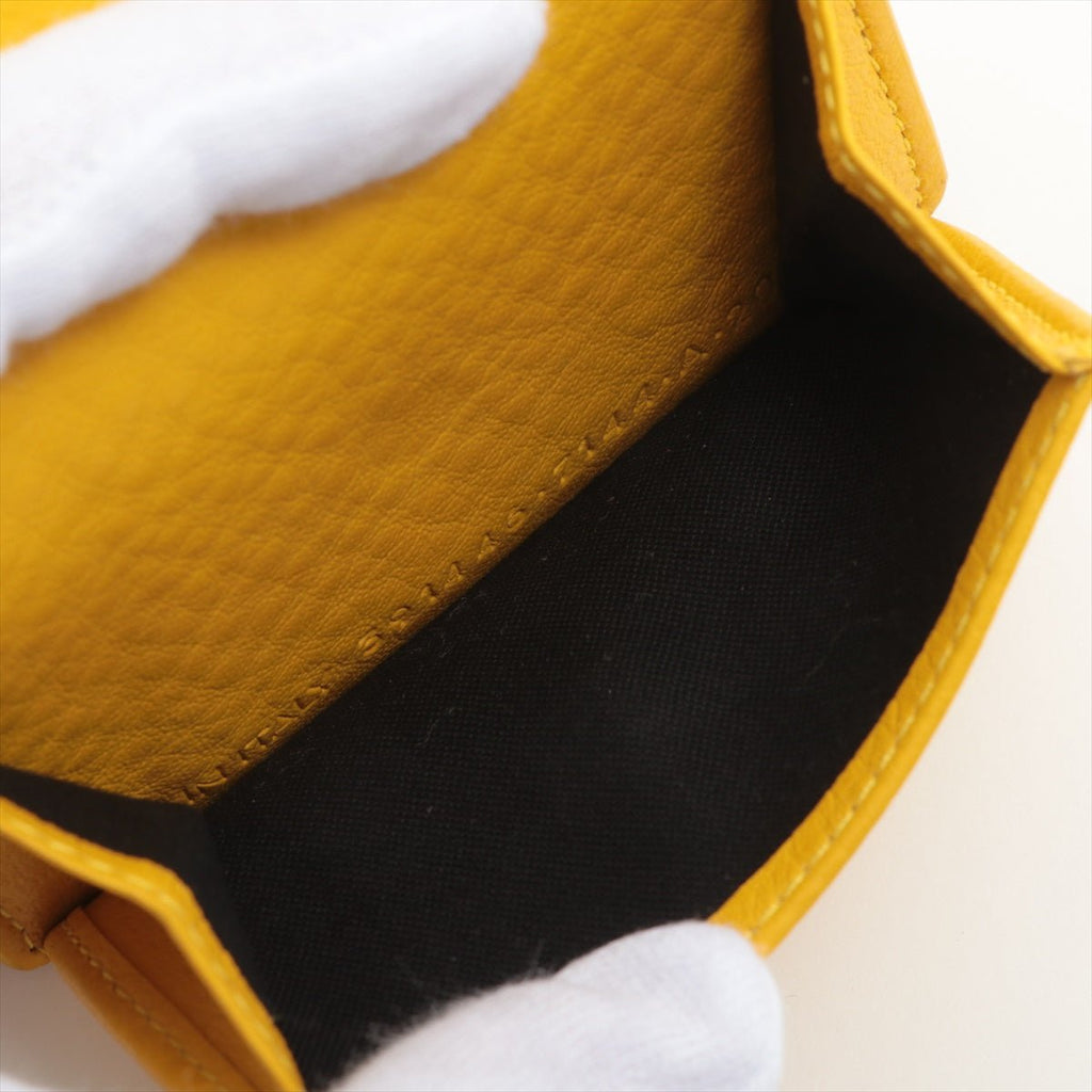 Papier Mini Wallet in Yellow Leather