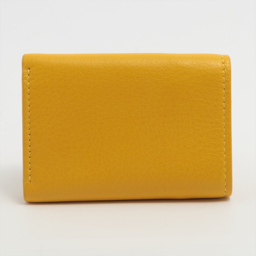 Papier Mini Wallet in Yellow Leather