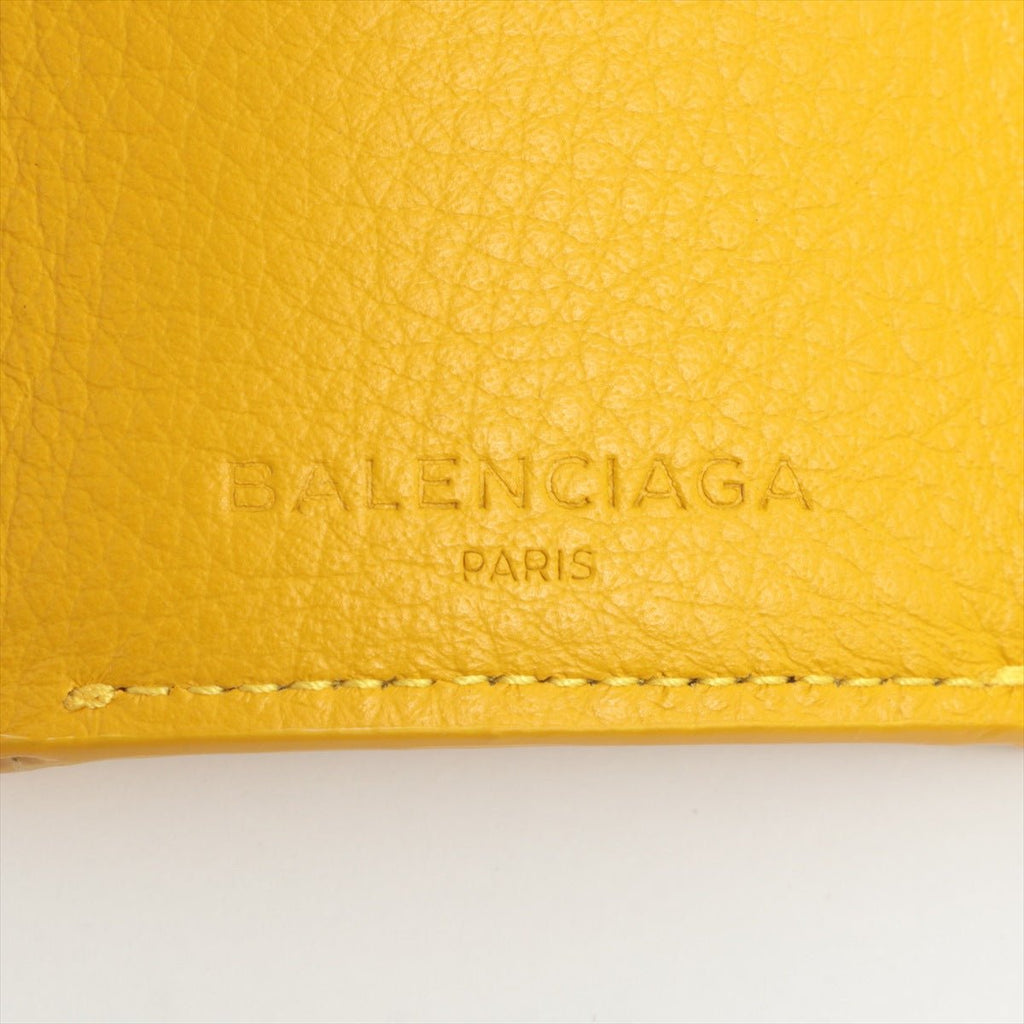 Papier Mini Wallet in Yellow Leather