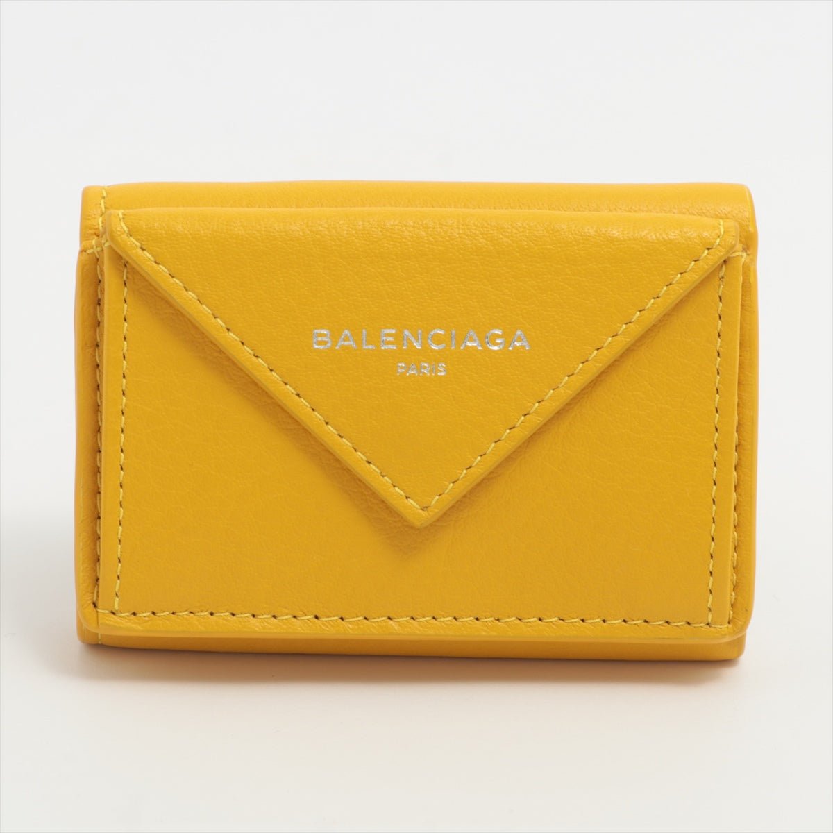 Papier Mini Wallet in Yellow Leather