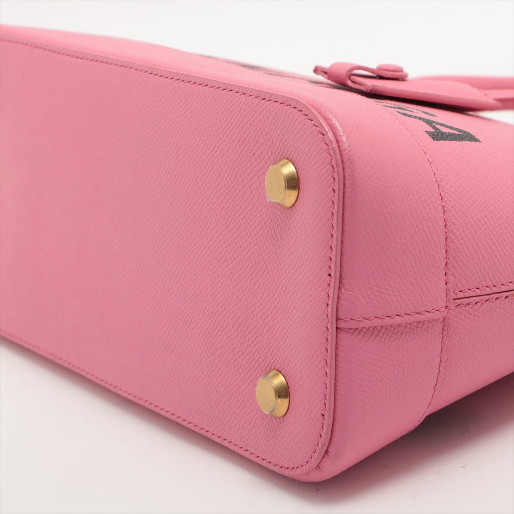 Ville Top Handle S Pink Leather 2-way