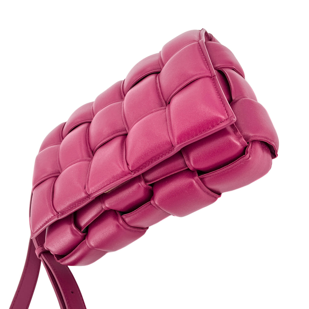 Padded Cassette Leather Shoulder Violet Bag