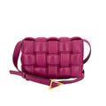 Padded Cassette Leather Shoulder Violet Bag