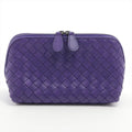 Pouch in Purple Intrecciato Leather