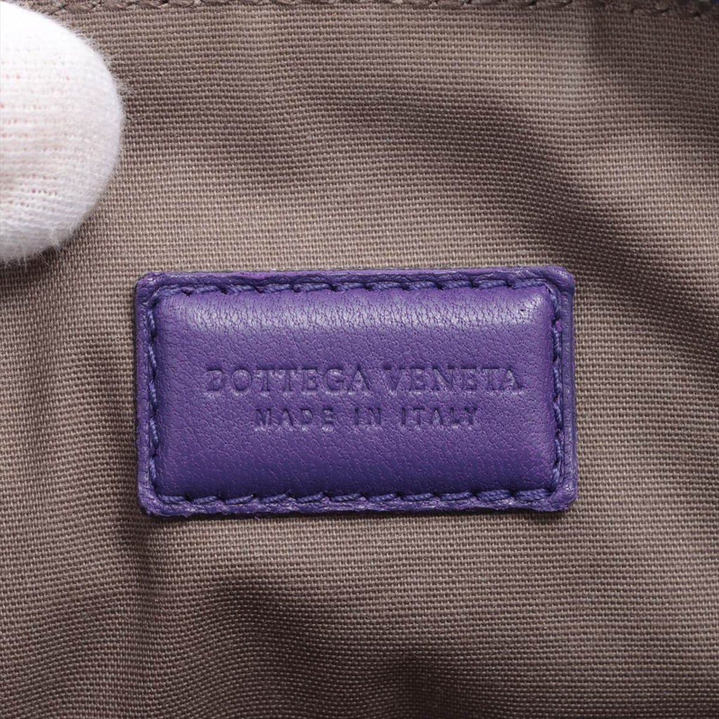 Pouch in Purple Intrecciato Leather