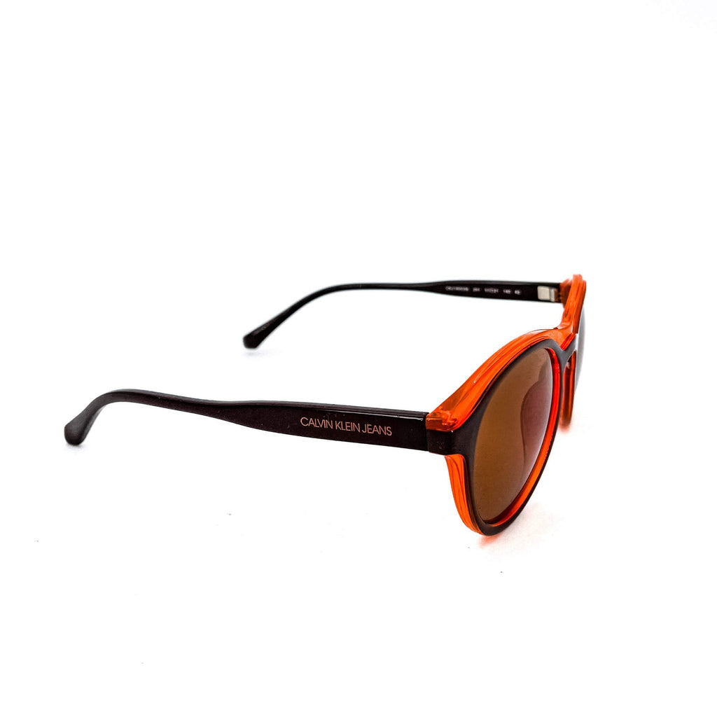 Round Shaped Sunglasses in Orange and Brown