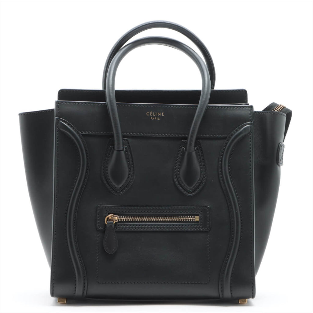 CÃƒÆ’Ã‚Â©line Luggage Micro Shopper Leather Black