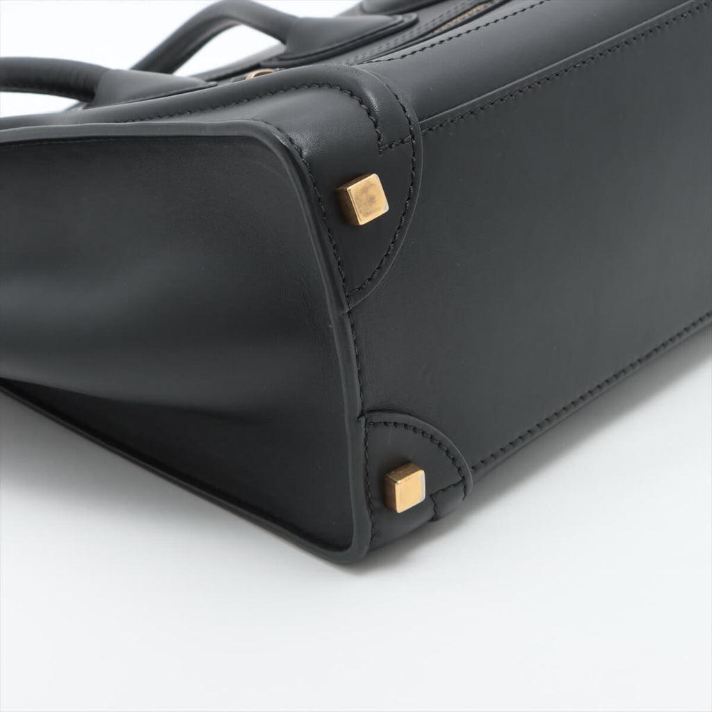 CÃƒÆ’Ã‚Â©line Luggage Micro Shopper Leather Black