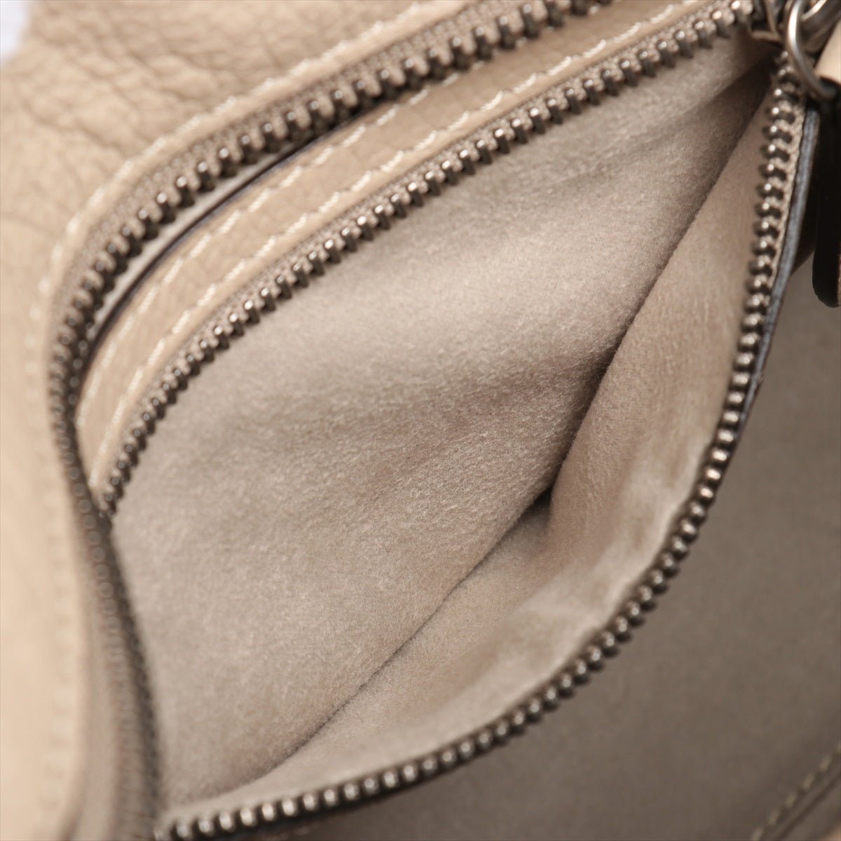 Luggage Micro Shopper Drummed Leather Beige