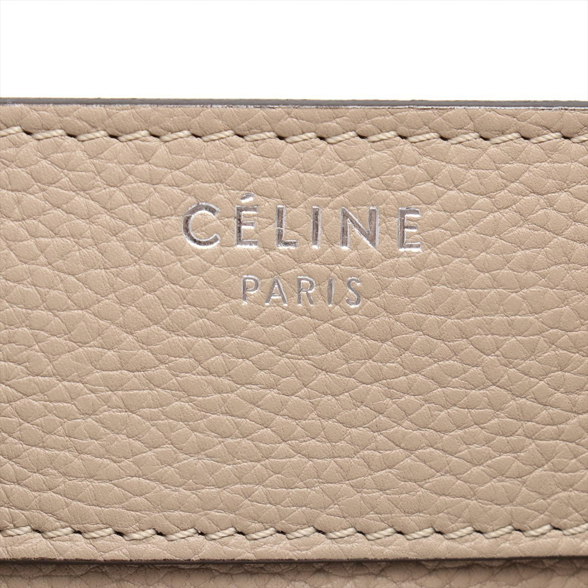 Luggage Micro Shopper Drummed Leather Beige