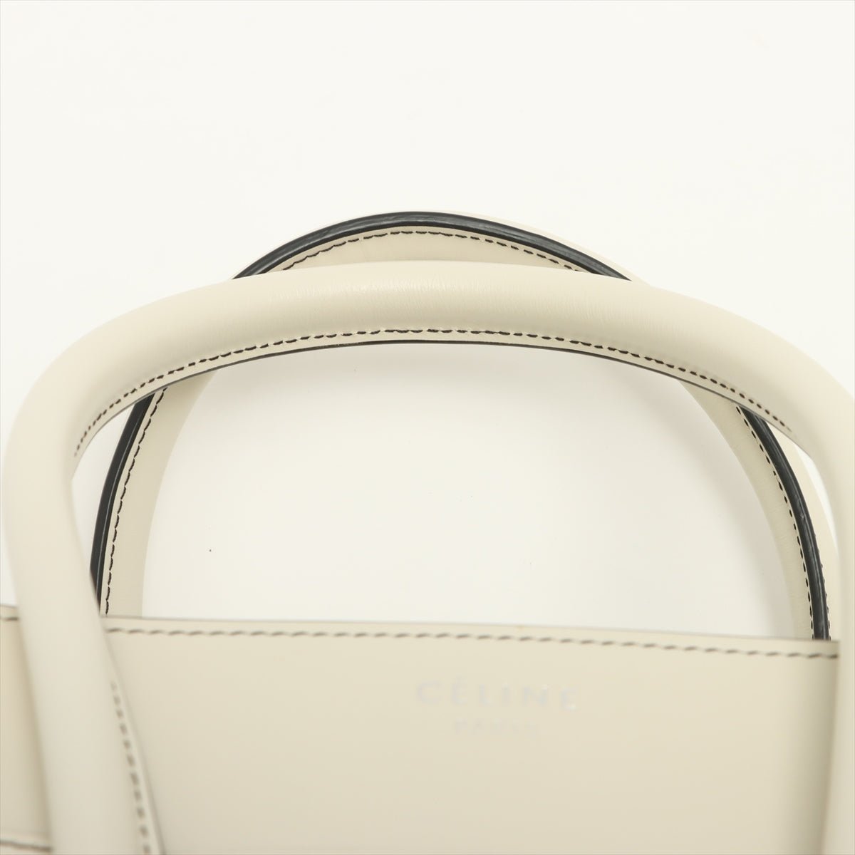 Luggage Micro Shopper Leather White
