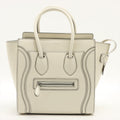 Luggage Micro Shopper Leather White