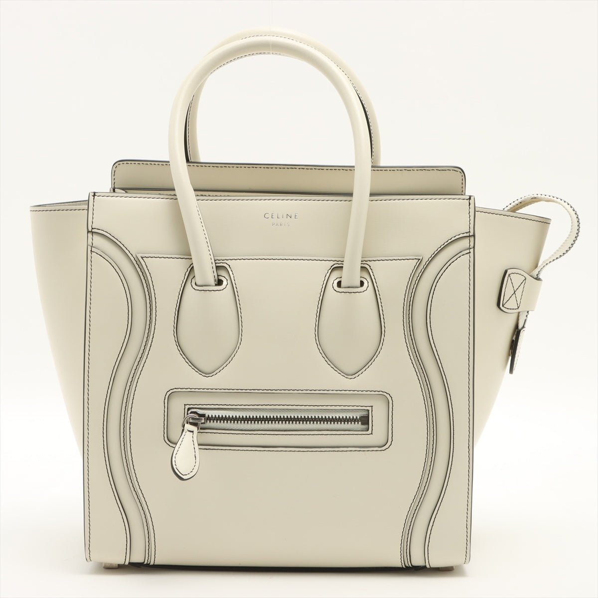 Luggage Micro Shopper Leather White