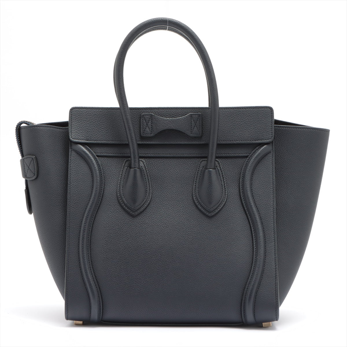 Luggage Micro Shopper Navy Blue Leather