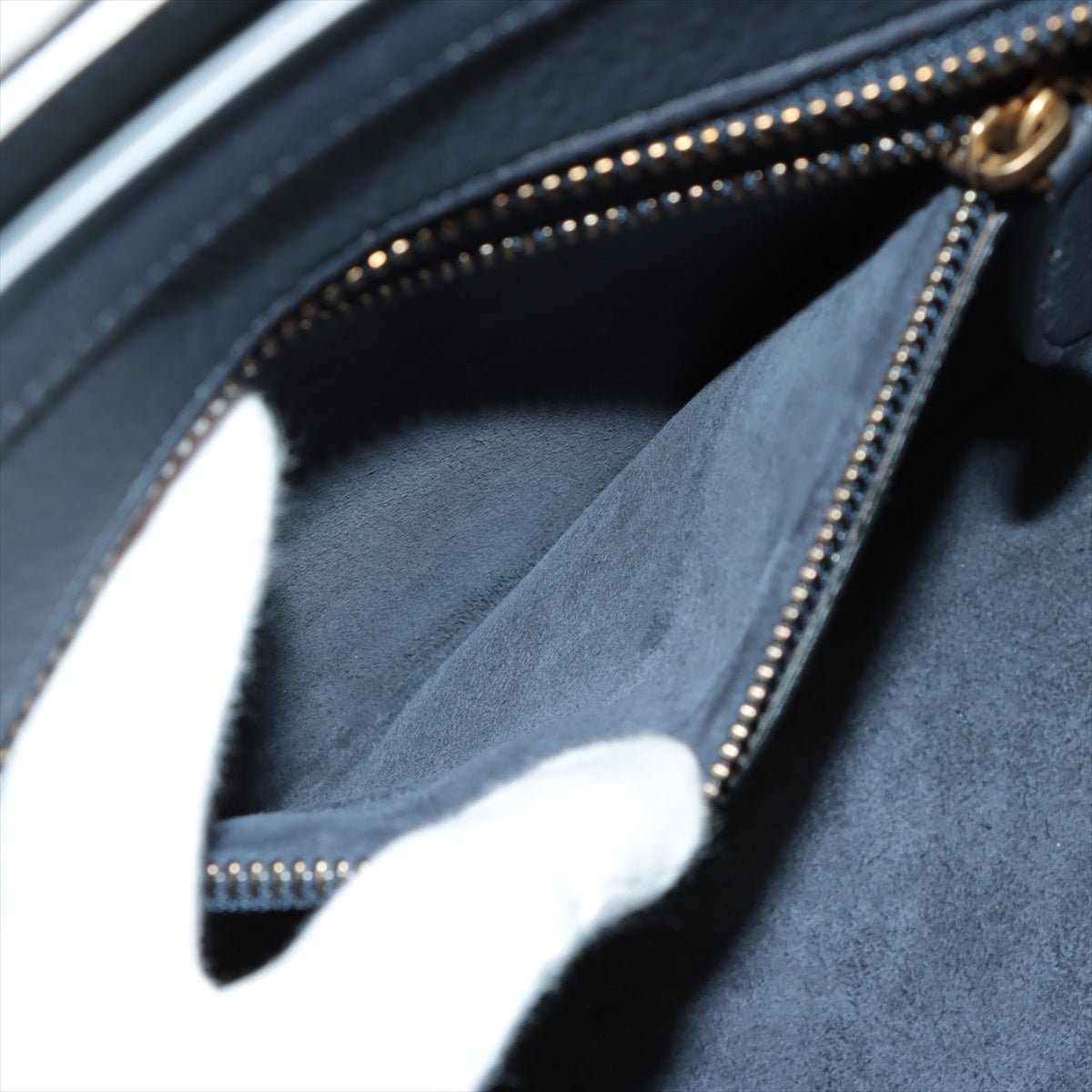 Luggage Micro Shopper Navy Blue Leather