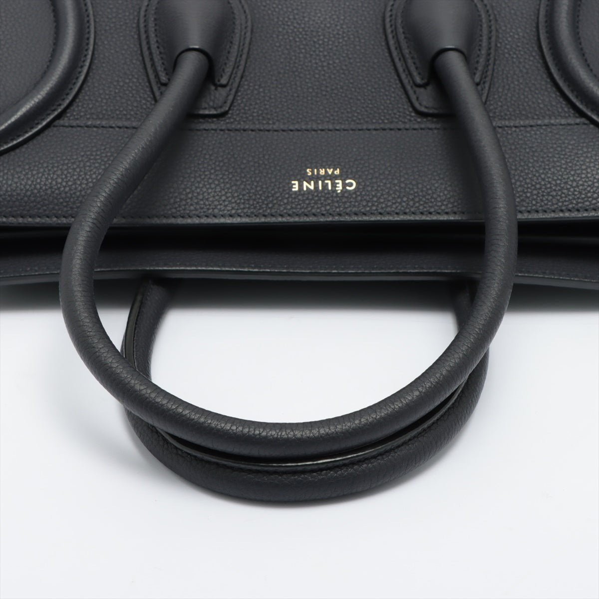 Luggage Micro Shopper Navy Blue Leather