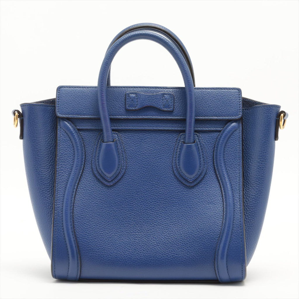 Luggage Nano Shopper Leather Blue