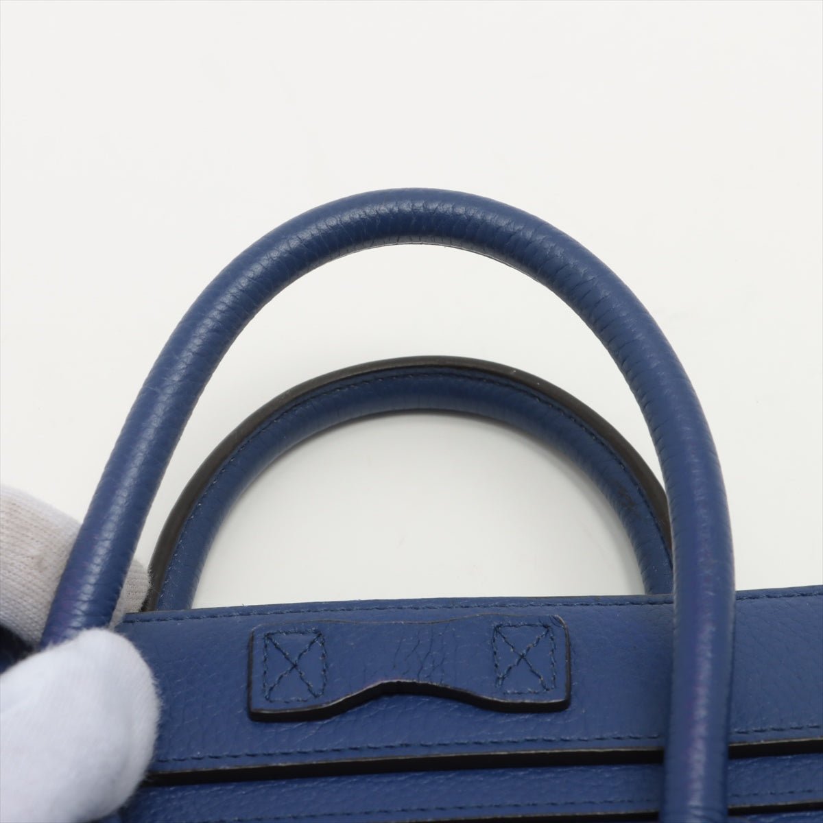 Luggage Nano Shopper Leather Blue