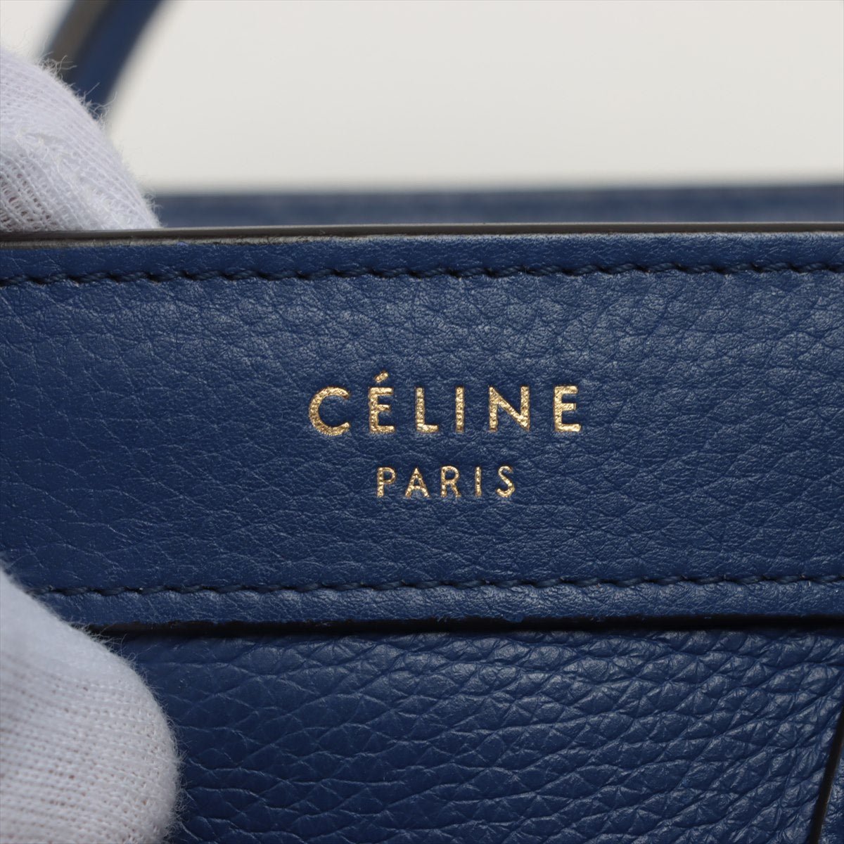 Luggage Nano Shopper Leather Blue