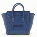 Luggage Nano Shopper Leather Blue