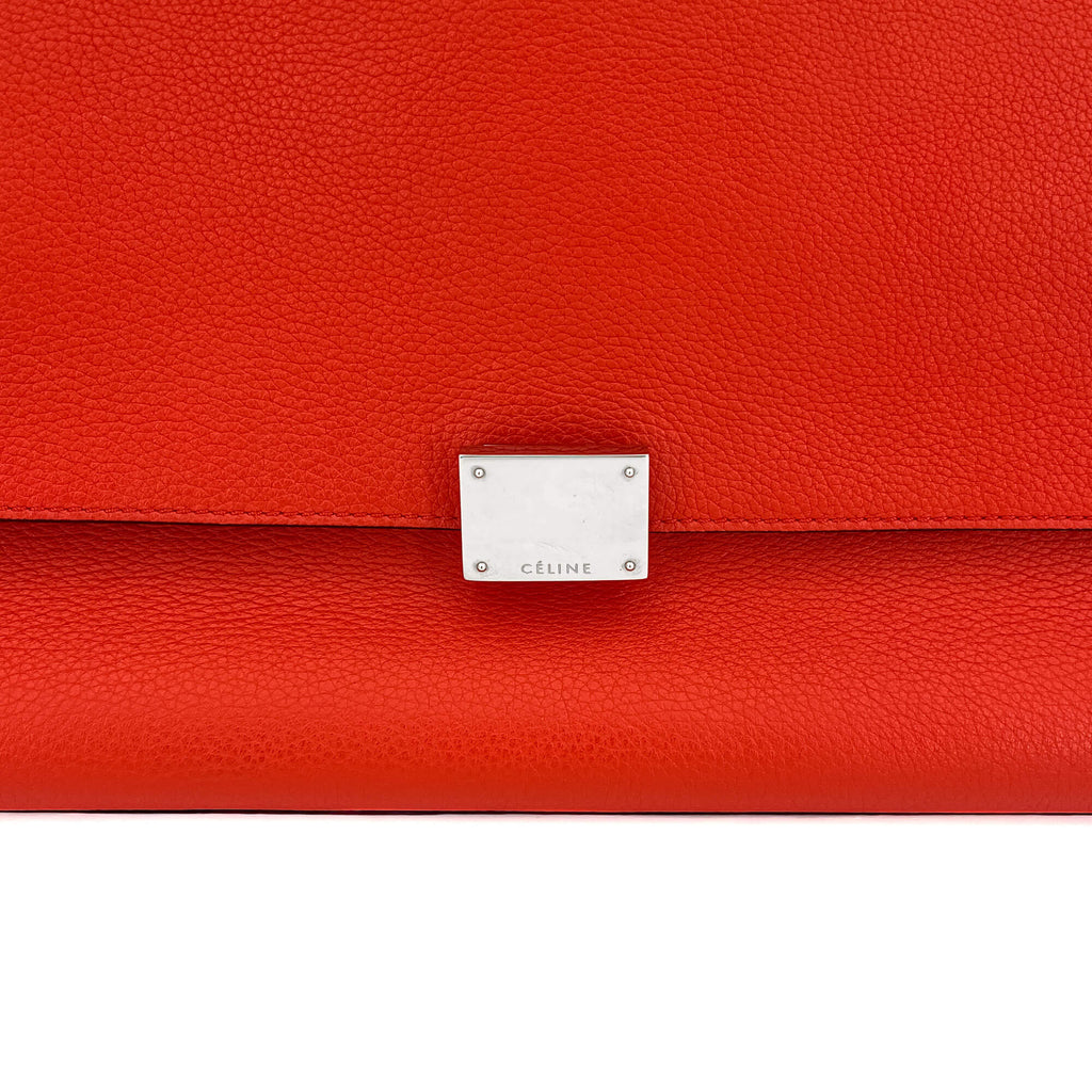Trapeze Medium Leather Red Bag