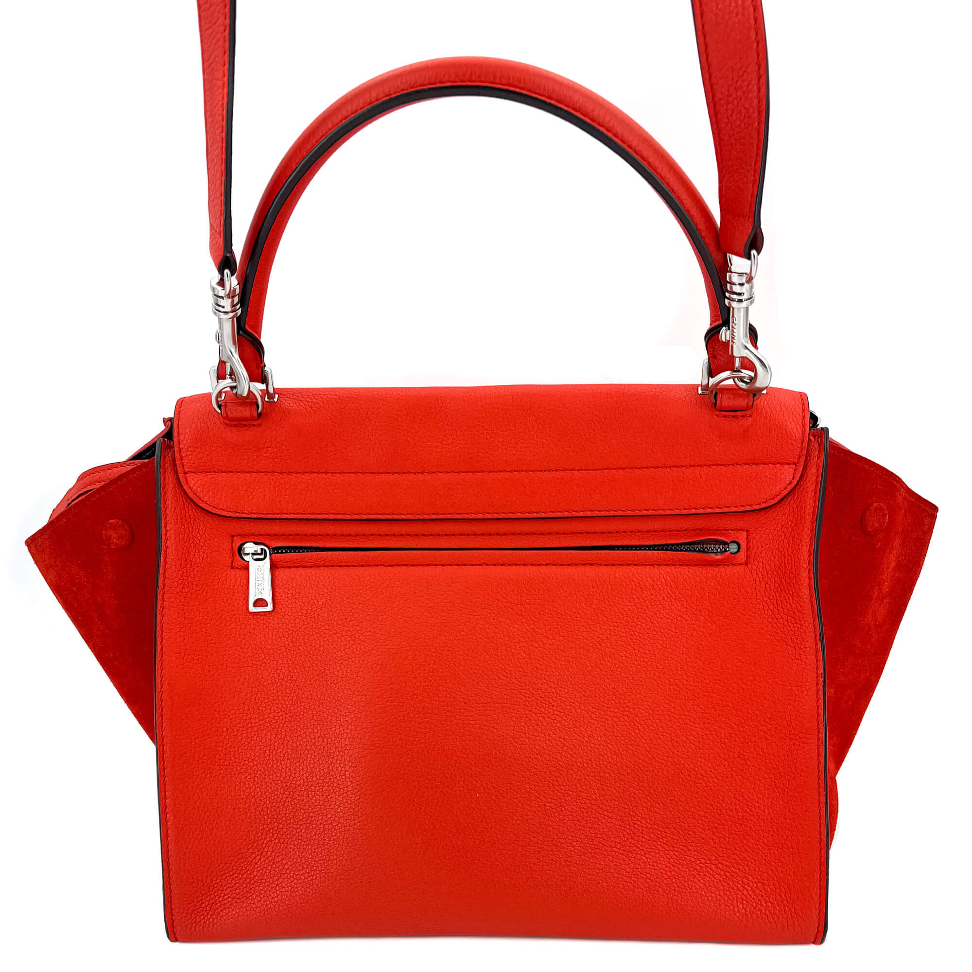 Trapeze Medium Leather Red Bag