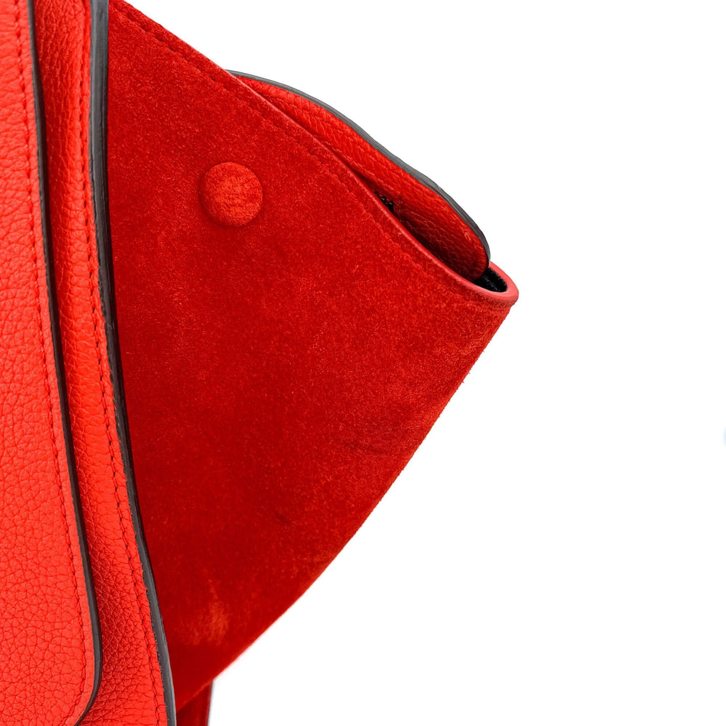Trapeze Medium Leather Red Bag
