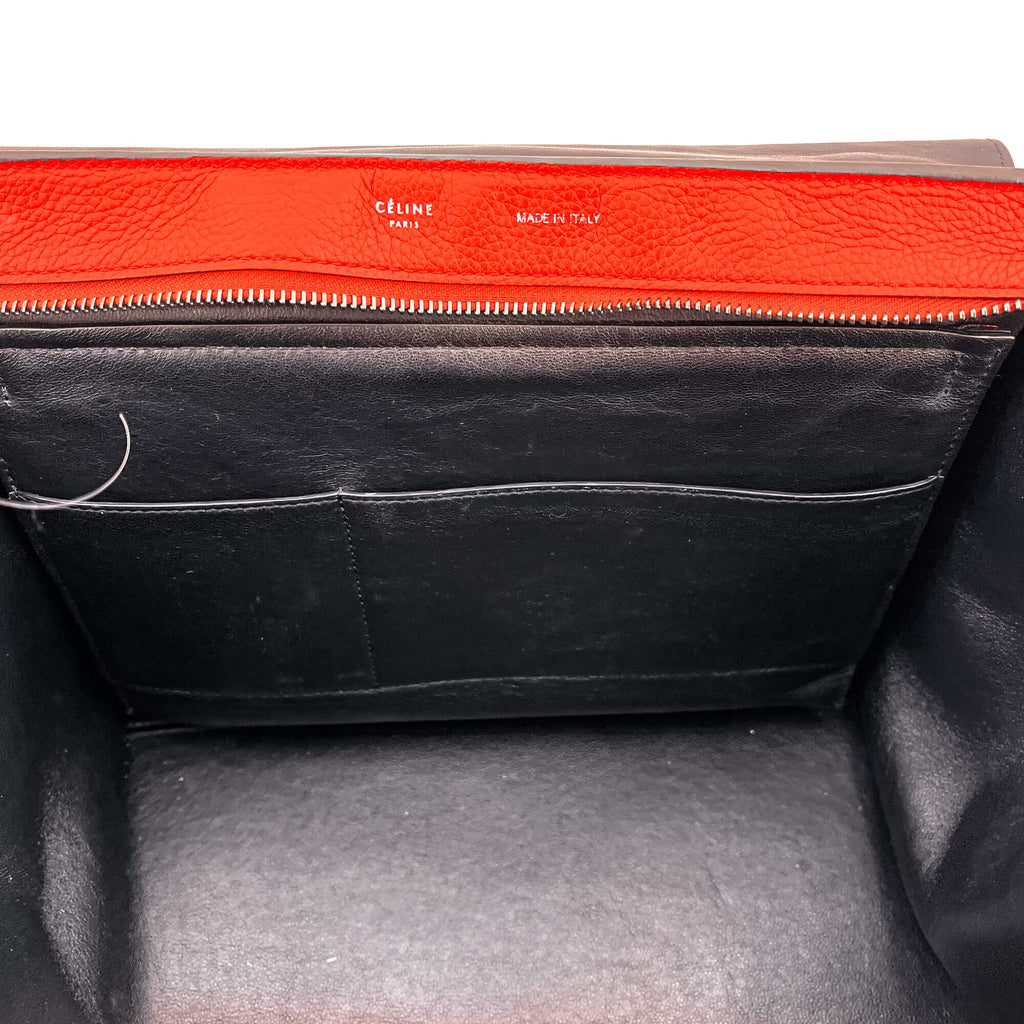 Trapeze Medium Leather Red Bag