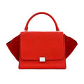 Trapeze Medium Leather Red Bag