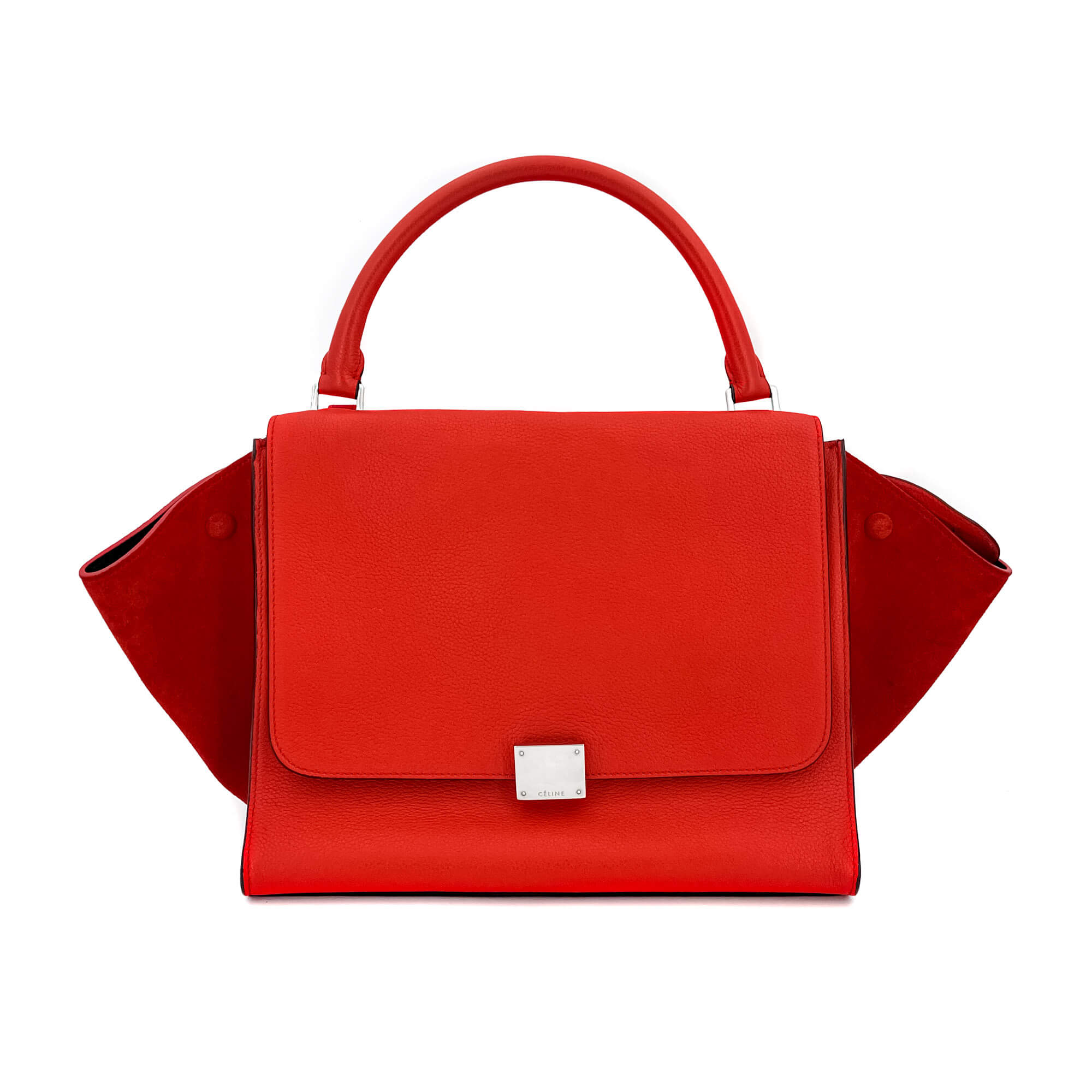 Trapeze Medium Leather Red Bag