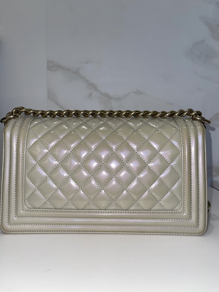 Boy Bag Metallic Patent Calfskin Leather Limited Edition