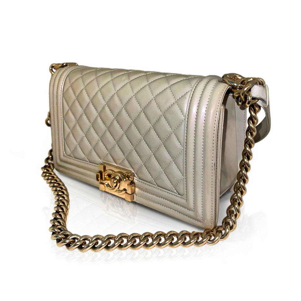Boy Bag Metallic Patent Calfskin Leather Limited Edition