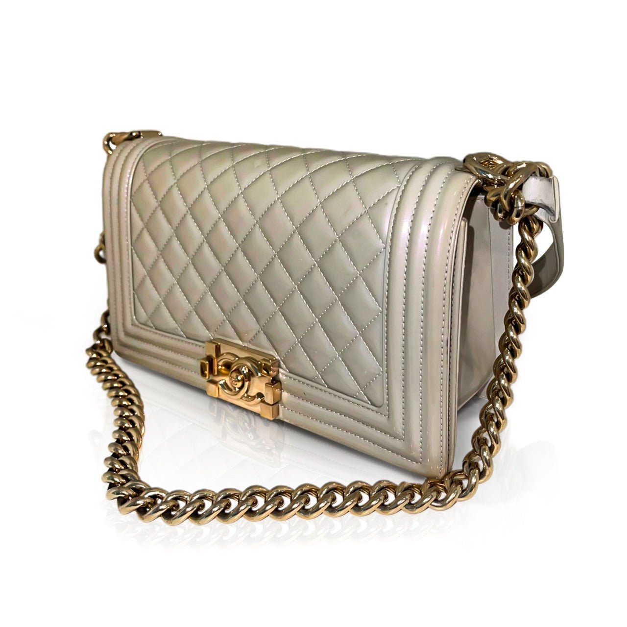 Boy Bag Metallic Patent Calfskin Leather Limited Edition