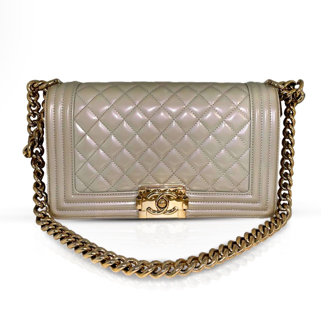 Boy Bag Metallic Patent Calfskin Leather Limited Edition