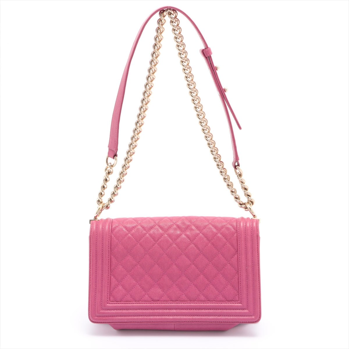 Boy Caviarskin Chain Pink Gold Metal