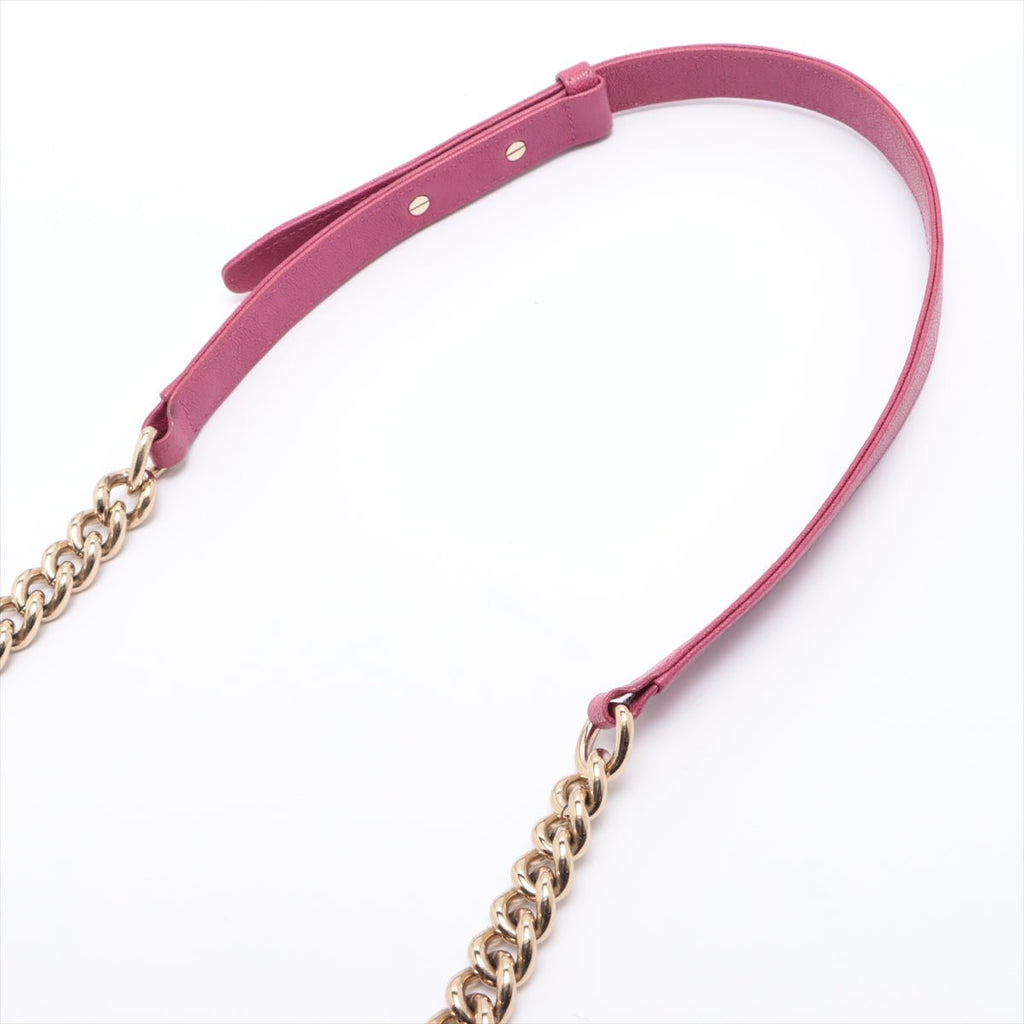 Boy Caviarskin Chain Pink Gold Metal