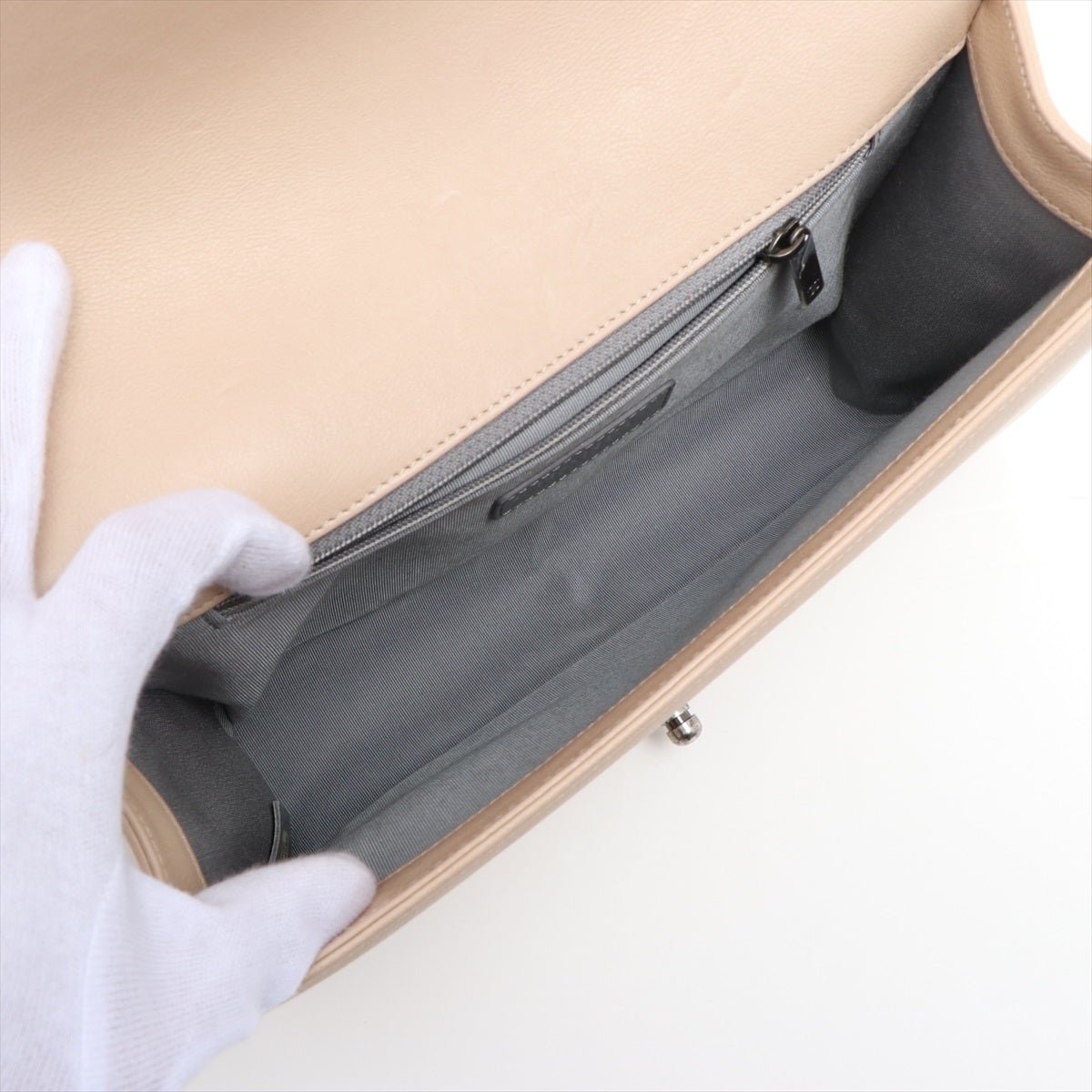 Boy in Beige Leather Ruthenium