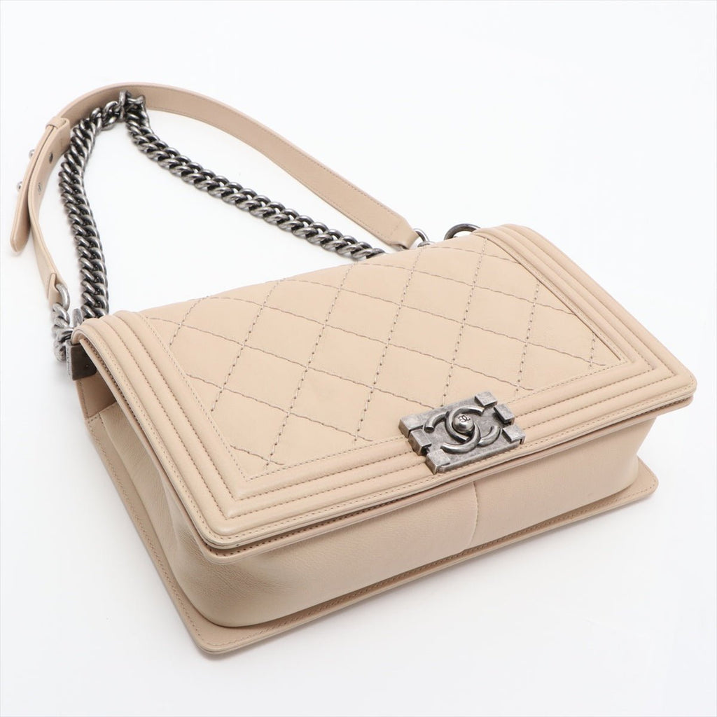 Boy in Beige Leather Ruthenium
