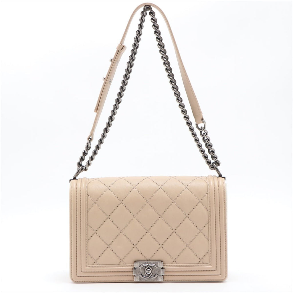 Boy in Beige Leather Ruthenium