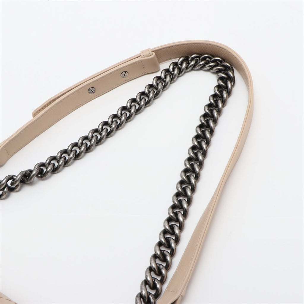 Boy in Beige Leather Ruthenium