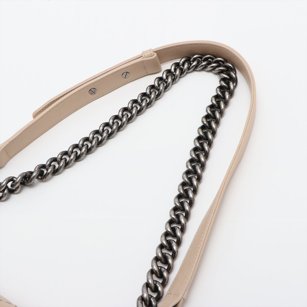 Boy in Beige Leather Ruthenium