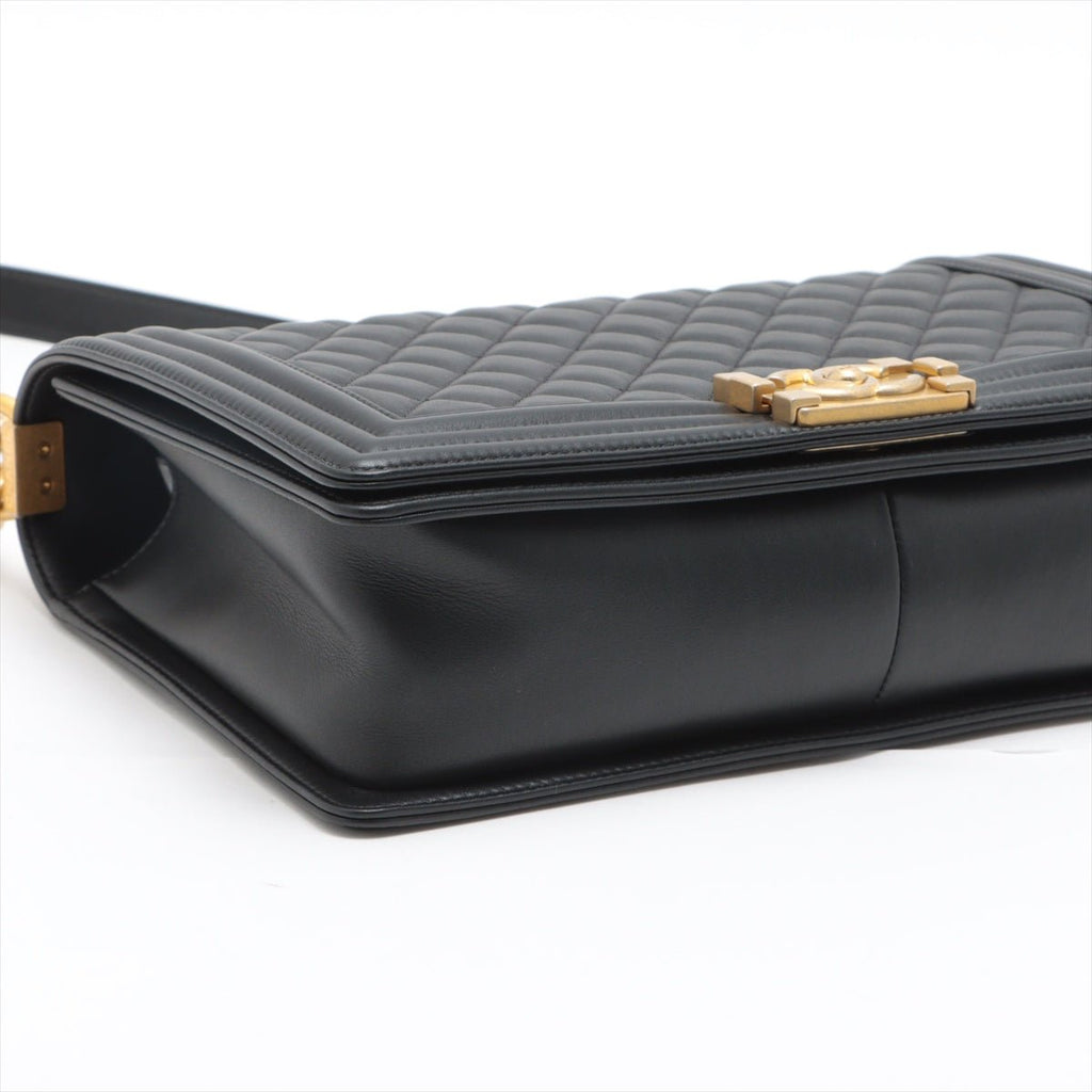 Boy Leather Chain Black Gold Metal