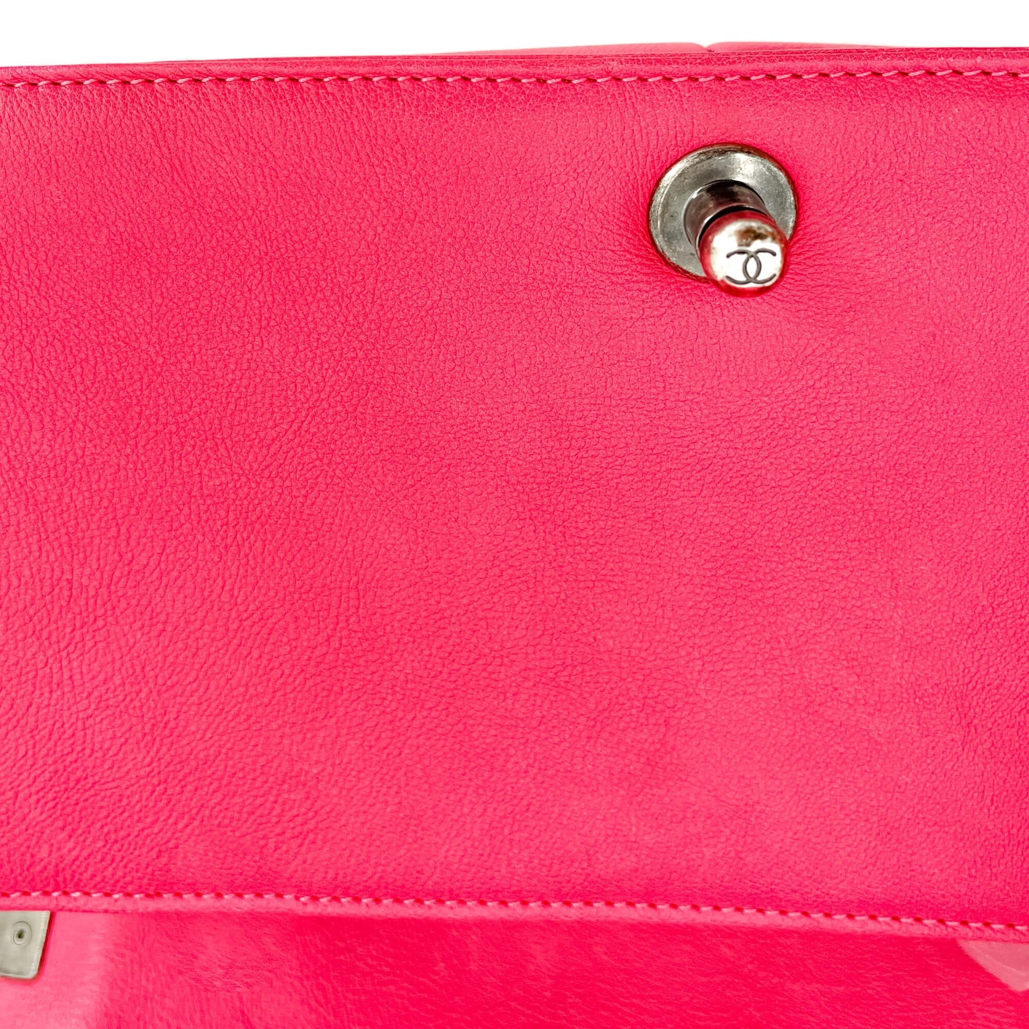 Boy Medium Quilted Calfskin Pink Bag